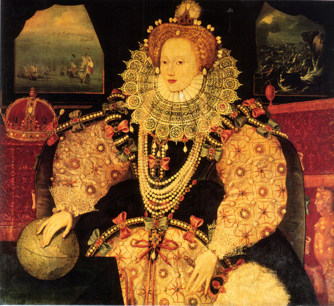 Портрет Елизаветы I Тюдор по случаю победы Англии над Непобедимой армадой (The Armada Portrait) (1588?) кисти Джорджа Говера (George Gower)<br>(George Gower)